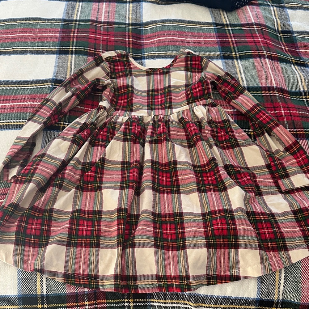 Hanna Andersson Plaid Dress - Red, Pink, Cream